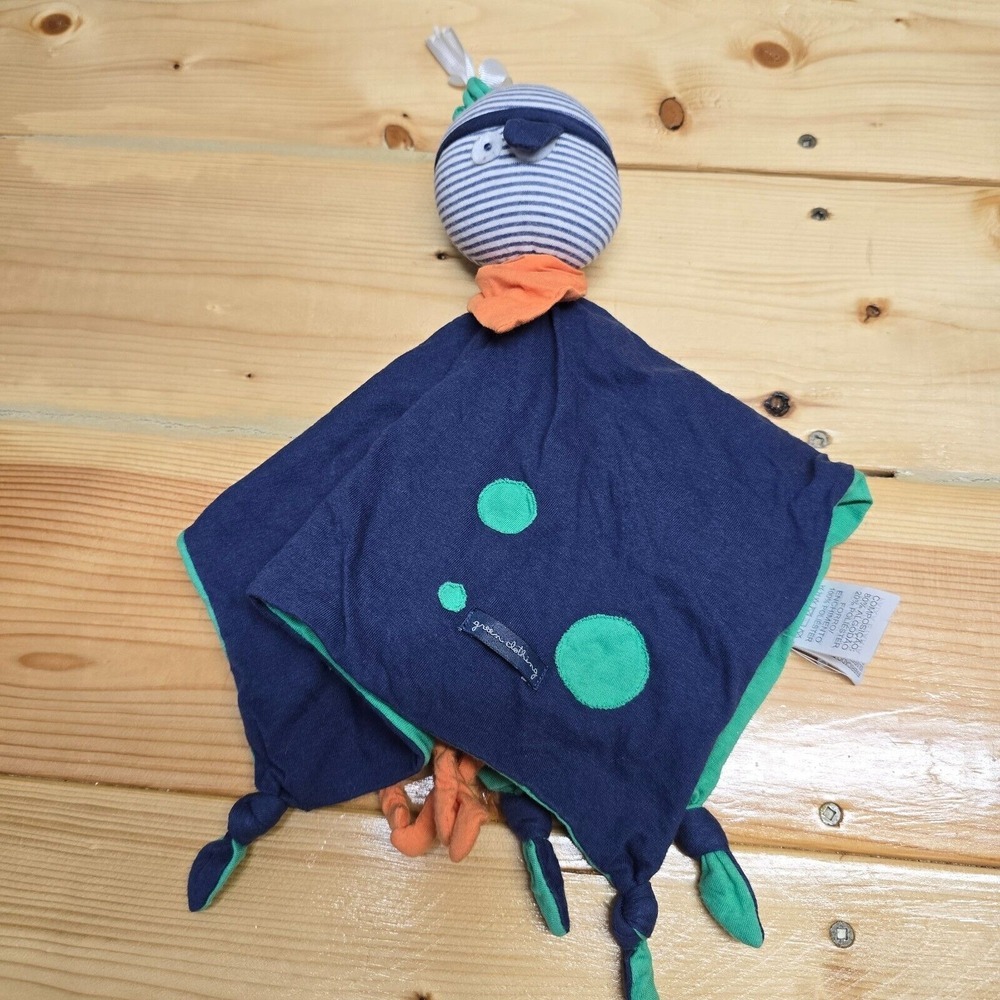 Green‎ Clothing Octopus Lovey Security Blanket Navy Blue Infant Soft Nautical